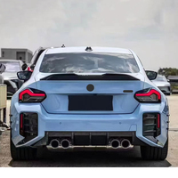 Diffuseur arrière en fibre de carbone sèche style MP pour BMW G87 M2, kit carrosserie avec lèvre avant, grille, jupes latérales et ailes en fibre de carbone