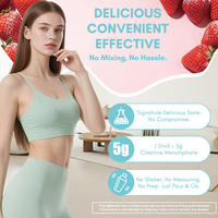 Complément nutritionnel sportif personnalisé, créatine micronisée, saveur fraise, bâtonnets de créatine en poudre pour femmes