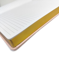 Planificateur budgétaire impression personnalisée feuille d'or cahier en cuir PU Journal étanche A4 A5 cahier à couverture rigide avec feuille