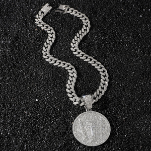 2026 Hot Selling Unique Design Hiphop Geometric Circular <b>Cross</b> Pendant Necklace Popular Men's Necklaces Wholesale Jewelry Trendy - Product Image 2