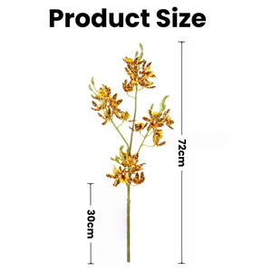 Fleur artificielle en tissu de soie de haute qualité, orchidées <span class=keywords><strong>Vanda</strong></span> blanches et jaunes, longues de 72 cm, pour la décoration de salon, de maison et de mariage - Product Image 2