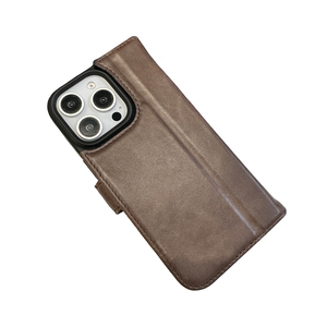 Fundas de teléfono de lujo para iPhone16 pro Max funda móvil fundas de teléfono móvil Funda de cuero real para iPhone Flip - Product Image 1