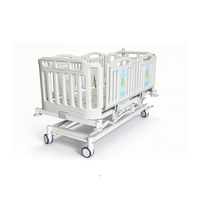 Lit d'hôpital électrique réglable à 5 fonctions, lit médical pédiatrique, lit d'hôpital pour enfants, barrières latérales en ABS pour clinique et service
