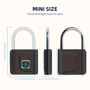 Cadenas biométrique intelligent rechargeable par USB avec empreinte digitale, 20 groupes - Product Image 2