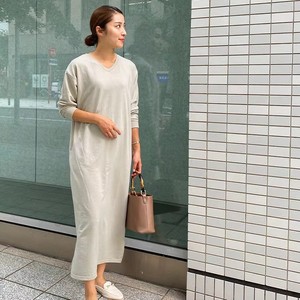 <span class=keywords><strong>Abito</strong></span> <span class=keywords><strong>lungo</strong></span> casual da donna a maniche lunghe con scollo a V e spacco laterale, vestibilità ampia, tinta unita, per tutti i giorni, abiti autunnali - Product Image 2
