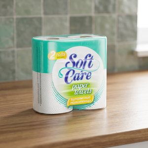 Soft Care Non-Woven Fabric <b>Paper</b> Towels 2 Rolls High Absorbency Strong Disposable Solid Color <b>Kitchen</b> Use - Product Image 3