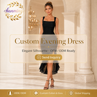Robe bandeau sexy pour femme, avec un décolleté carré et une fente latérale avec volants, confectionnée sur mesure par le fabricant de vêtements.