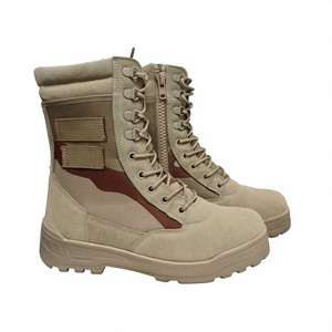 Bottes de désert personnalisées TSB09 en cuir de vachette suédé, respirantes, légères, économiques, 3 couleurs, camouflage désertique. - Product Image 1