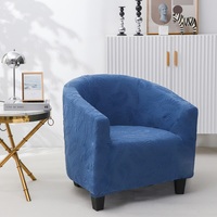 Hochwertiger wasserdichter elastischer Jacquard Velvet Club Stuhl bezug Einzels itz Sofa bezug