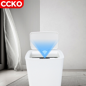 Thùng Rác Nhà Bếp Gia Đình 14L Màu Trắng Thùng Rác Thùng Rác Cảm Biến Thông Minh Phòng Tắm Nhà Vệ Sinh Thùng Rác Tự Động Thùng Rác Thông Minh - Product Image 4