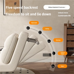 Sofá <span class=keywords><strong>Cama</strong></span> Multifuncional Vintage, Plegable y Extensible, Tres Modos, Sofá Individual Tipo Nube para Sala de Estar - Product Image 4