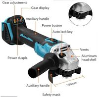 Mini-meuleuse d'angle sans fil haut de gamme, qualité industrielle, très portable, avec gâchette, pour polissage, sans balais, batterie au lithium