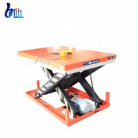 Plateforme élévatrice à ciseaux hydraulique stationnaire personnalisée, quai de chargement, table élévatrice X-Lift de 1 tonne avec rampe d'extension
