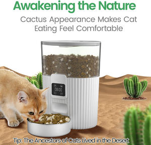 애완 동물을위한 맞춤형 수유 일정이있는 자동 고양이 피더 3L 애완 동물 피더 시간 고양이 사료 디스펜서 프로그램 1-4 식사 매일 - Product Image 5