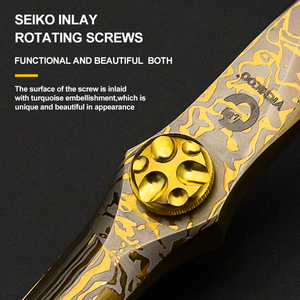 Chuyên Nghiệp 6-Inch Thép Không Gỉ Salon Tóc Kéo Thiết Kế Thời Trang Vàng In Cho Cắt Tạo Kiểu Cho Thợ Cắt Tóc Tạo Kiểu Tóc - Product Image 2