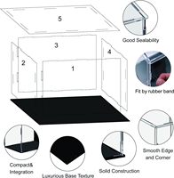 Vitrine en acrylique transparente, boîte anti-poussière avec base noire pour modèles Lego et jouets de collection