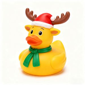Jouets de bain en forme de canard en PVC personnalisés et imprimés en série pour Noël, avec motifs variés - Product Image 5