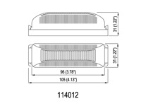 Feux de gabarit et de dégagement LED 4 po x 1 po, feux de dégagement pour remorque, feux de gabarit latéraux LED pour camion remorque, conformes aux normes SAE/DOT/FMVSS108