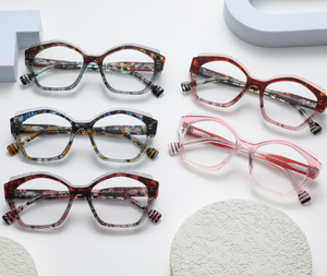 A01132 Montures de lunettes de luxe en acétate et fibre de carbone, robustes, texturées, œil-de-chat, unisexes, faites à la main - Product Image 4