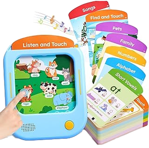Tableta <span class=keywords><strong>de</strong></span> Aprendizaje para Niños OEM, 156 Páginas, Tarjetas <span class=keywords><strong>de</strong></span> Memoria Flash con Función Tocar y Leer, 20 Juegos, Juguete Montessori, Alfabeto, Fonética, Matemáticas, Colores, Formas, Canciones - Product Image 3