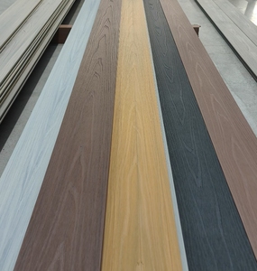 Phong cách Châu Âu nhôm <span class=keywords><strong>WPC</strong></span> decking giá rẻ gỗ composite sàn cho vườn và công viên gỗ tếch và gỗ vật liệu nhựa - Product Image 6