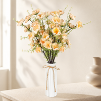 Branche de fleur d'azalée artificielle en PU, 60 cm, têtes de fleurs de 6 cm, pour décoration de mariage, de table, de maison, et présentation photographique