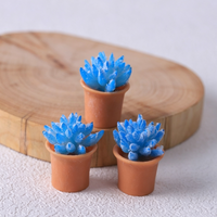 Adorables Cactus Succulents Colorés en Pot, Accessoires en Résine Artificielle, Ornements de Micro-Paysage, Accessoires Créatifs DIY Faits à la Main