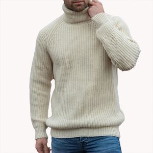 Pull en maille à col roulé unisexe grande taille, couleur unie, personnalisable, rétro, nostalgique, manches longues, couche de base - Product Image 4