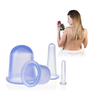 Gesichts massage Gesundheits wesen Silikon Schröpfen Therapie-<span class=keywords><strong>Sets</strong></span> 4 Tassen Vakuum Blau Schröpfen Set - Product Image 2