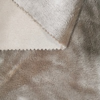 Tissu en velours pelucheux en fausse fourrure 100% polyester de couleur unie, super doux, brossé, antistatique, en gros personnalisé pour couverture de fille