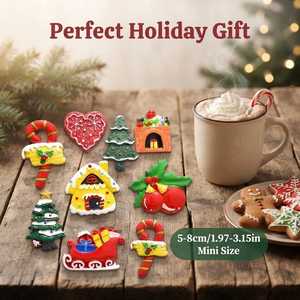 Aimant de réfrigérateur en résine personnalisé OEM/ODM, aimant de Noël promotionnel unique fait à la main en polyrésine 3D, cadeau pour la décoration de la pièce - Product Image 3