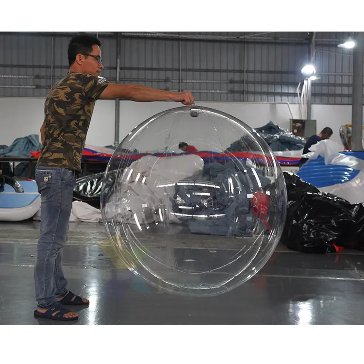 Ballon transparent gonflable personnalisé pour publicité commerciale, décoration avec tissu en PVC
