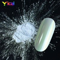 Poudre de Pigment Blanc Nacré Chrome Effet Aurore pour Nail Art, Cosmétiques, Revêtements, Encre, Plastique, Caoutchouc, Cuir