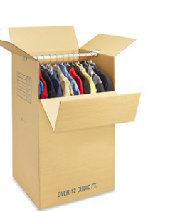 Kotak bergerak lemari pakaian kertas bergelombang cetak kustom kualitas tinggi lapisan UV dan cetak timbul kuat untuk penyimpanan pakaian - Product Image 3