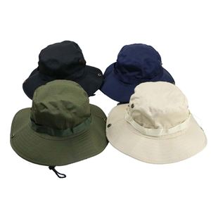Sombrero de Pescador de Ala Ancha de Color Sólido para Verano, Sombrero para el Sol, Protección Solar para Pesca, Montañismo y Actividades al Aire Libre para Hombre - Product Image 1