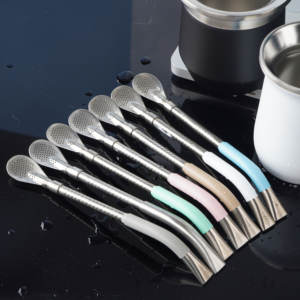 Filtro de Metal para Beber Té 18/8 Acero Inoxidable 304 Yerba <span class=keywords><strong>Mate</strong></span> Paja Bombilla Calabaza <span class=keywords><strong>Argentina</strong></span> Cuchara <span class=keywords><strong>Mate</strong></span> - Product Image 6