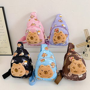 Sac à bandoulière en peluche douce pour enfants, nouveau sac de poitrine pour enfants, adorable mini sac à bandoulière pour bébés garçons et filles, pour l'extérieur - Product Image 1