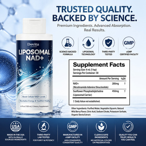 Líquido Oral Liposomal NAD+ OEM ODM con Sabor a Bayas, Energía Celular, Salud Cerebral, Apoyo al Enfoque, Vegano, Sin GMO, Sin Gluten, Uso Diario B2B - Product Image 2