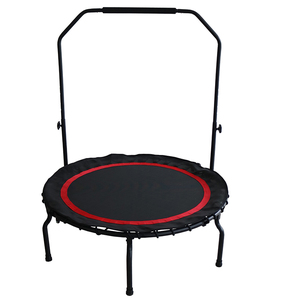 Minitrampolín plegable <span class=keywords><strong>de</strong></span> 36 "/38"/40 "para adultos, trampolín <span class=keywords><strong>de</strong></span> ejercicio con bandas <span class=keywords><strong>de</strong></span> resistencia, trampolín rebotador para Fitness, interior - Product Image 4