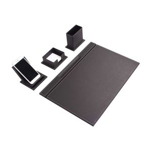 Vega 4-Piece PU Leather Desk Set Large Desk <b>Pad</b> and Office Accessories with Mesh Stationery and Desktop Organizer - Product Image 1