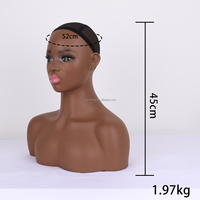 Tête de mannequin féminin réaliste avec épaules, support de tête de mannequin pour perruques, maquillage, accessoires de beauté