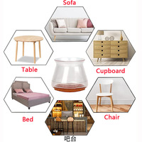 Protections de Pieds de Chaise en Silicone Antidérapantes Réutilisables avec Patin en Feutre pour la Protection des Sols, Patins en Feutre de Silicone Durables