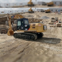 Excavatrice sur chenilles Caterpillar 325D d'occasion, 29 tonnes, hydraulique, cabine fermée, pour travaux de terrassement