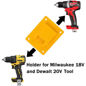 Support de rangement pour outils compatible avec les batteries <span class=keywords><strong>DeWalt</strong></span> 14.4V/<span class=keywords><strong>18V</strong></span>/20V et Milwaukee <span class=keywords><strong>18V</strong></span>, support mural pour machine-outil, dispositif de fixation - Product Image 3