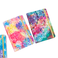 Agenda quotidien en cuir PU personnalisé classeur à feuilles mobiles avec 6 anneaux et 3 fentes pour cartes Carnet de notes personnalisé personnalisé