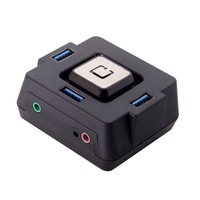 Contrôleur d'alimentation filaire pour ordinateur de bureau RGEEK ON/OFF Reset avec bouton USB3.0 Interrupteur Accessoire informatique