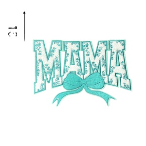 Sur la vente de grande taille fer sur chenille brodé bord rouge Mama Love Be Mine lettre <span class=keywords><strong>Patch</strong></span> pour T-shirt - Product Image 4