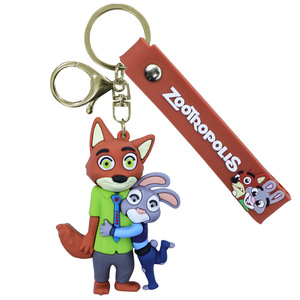 Llavero Colgante de Goma 3D con Mosquetón - Ecológico, Bonito Diseño de Dibujos Animados Zootopia <span class=keywords><strong>Judy</strong></span> <span class=keywords><strong>Nick</strong></span>, Accesorios Pequeños para Bolsos al por Mayor para Hombres/Mujeres - Product Image 5