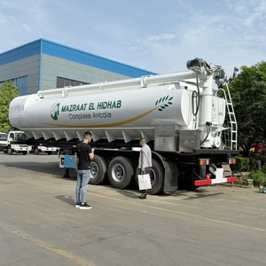 รถพ่วงบรรทุกอาหารสัตว์แบบ 3 เพลา สำหรับขนส่งหมู ไก่ เป็ด ราคาโรงงาน - Product Image 3