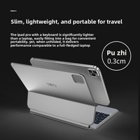 2026 Yeni Ergonomik Sihirli Yüzen Klavye, iPad Pro 11 inç için Alternatif Manyetik Kablosuz Renkli Klavye